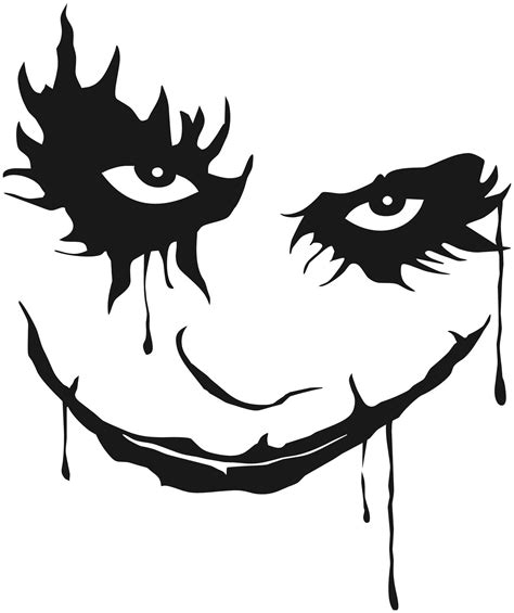 joker face tattoo stencil